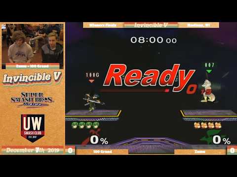 100 Grand vs Zamu - Winners Semi - Invincible 5 - Melee Singles