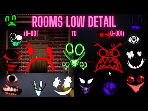 Rooms low detail (B-001 to G-001)
