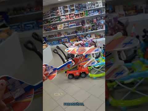 Bikuva.lt Vaikiškas lėktuvas skraidantis, pakraunamas, LED video