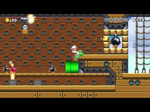 Super Mario Maker Levels: "Bowser Jr's Bob-omb Base"