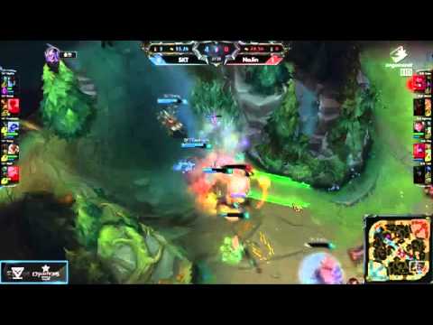 OGN LCK Spring 2015 Highlights W1D1   Najin e mFire vs SK Telecom T1 Game 2