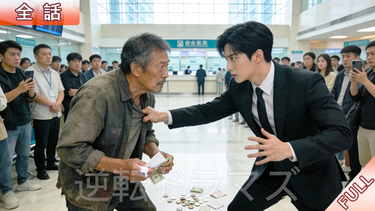 貧乏な父が娘を救うため必死に金を集める中、息子が当众で「泥棒」と断罪—次の瞬間、真実発覚で息子が号泣土下座