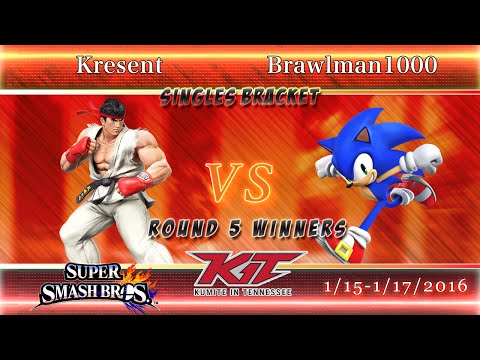 KiT2016 - Kresent (Ryu) vs. Brawlman1000 (Sonic) - WR5 - Smash 4 - Wii U