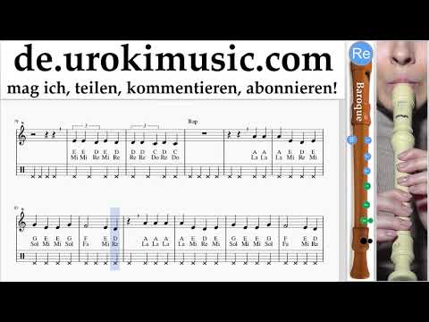 Blockflöte Lernen B. Marshmello & Anne-Marie - FRIENDS Tabulatur um-i995