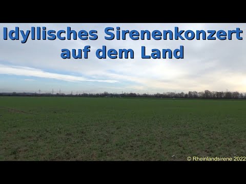 Sirenenprobe im Feld zwischen Stockem und Uckendorf | Probealarm Niederkassel | E57-Sirenen (u. SES)