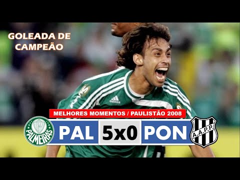 Palmeiras 5x0 Ponte Preta - Melhores Momentos - Final do Paulistão 2008