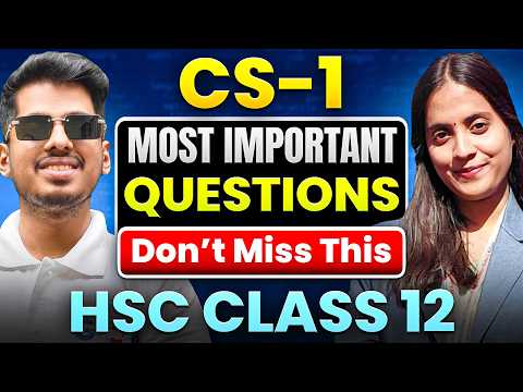 CS-1 Most Important Questions 2026 | HSC Class 12 Board Exam 🔥