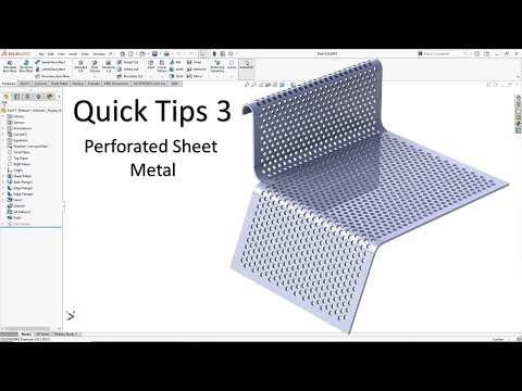 Solidworks Quick Tips 03 - Perforated Sheet Metal