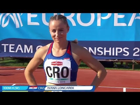 100m prepone [Ž], II. skupina i 2. mjesto Ivane Lončarek - Ekipno prvenstvo Europe 2019 (tv)