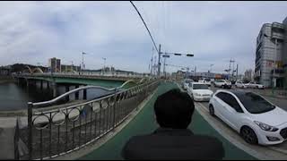 preview picture of video '홍천읍 강변산책로 벚꽃길 자전거 라이딩#1'