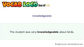 Video thumbnail for knowledgeable