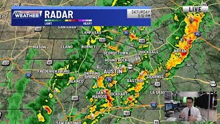Strong thunderstorms, low severe weather risk | KXAN Weather Radar (Feb. 13)