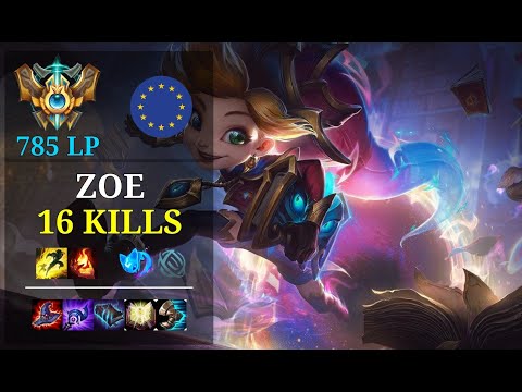 Zoe Mid vs Graves - 16 kills - Zoelys - EUW Challenger (785 LP)