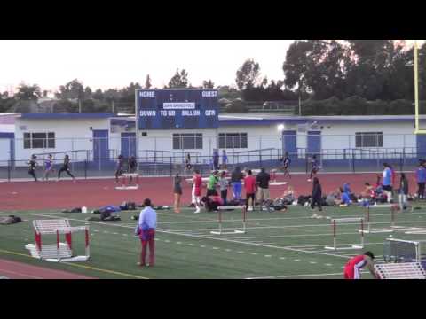 VarG 200m vs Servite & Rosary 3-9-16 - Los Alamitos Girls