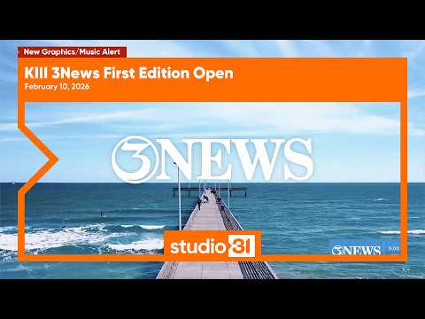 KIII 3News First Edition Open, 2/10/2026 (New Graphics/Music)
