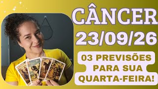 CÂNCER ♋ 23/09/26 Pessoa importante está observando a sua constância 📈