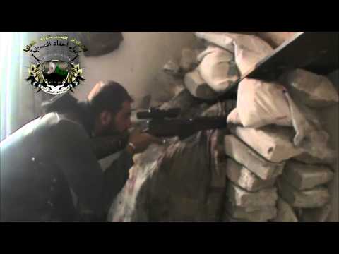 عملية قنص عناصر النظام في حي العامرية في مدينة حلب من قبل الفرقة 77 التابعة للواء أحفاد الصحابة