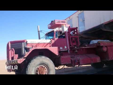 شاحنة تنقل حمولة غريبة في الصحراء الجزائرية