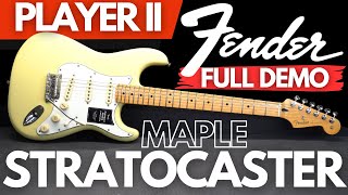 Video thumbnail for Fender PLAYER II Stratocaster MAPLE (FULL DEMO) by Play and Trade Guitars