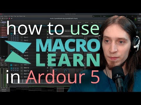 How to use Zyn-Fusion's Macro Learn in Ardour 5