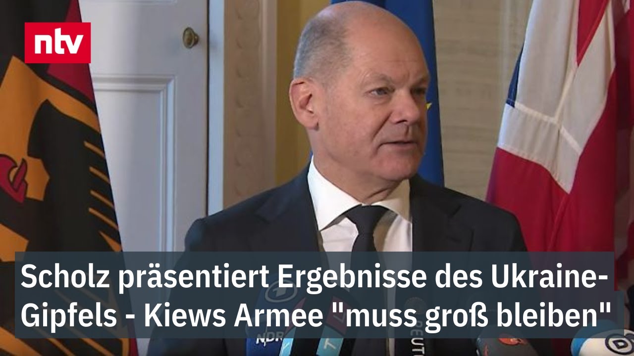 Scholz präsentiert Ergebnisse des Ukraine-Krisengipfels - Kiews Armee "muss groß bleiben"