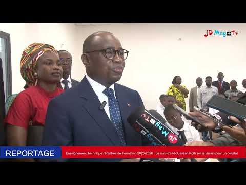Rentrée de Formation 2025-2026 : Le ministre N’Guessan Koffi sur le terrain pour un constat