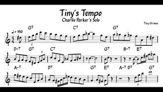 Tiny&#39;s Tempo - Charlie Parker - Eb Alto Saxophone Transcription