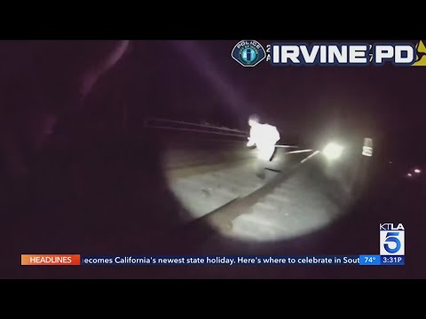 Video shows Irvine police chasing suspected copper wire thief