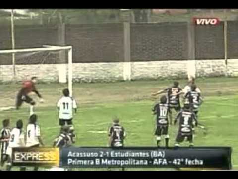 Acassuso 2 - Estudiantes (BA) 1 - Fecha 42 - B Metropolitana