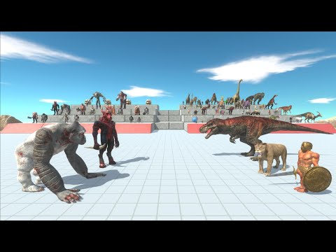 Dinosaurs with Humans and Mammals vs Infernals with Mutant Primates - Animal Revolt Battle Simulator