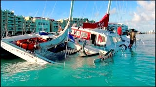 OUCH!! What NOT TO DO with a sailboat near a REEF...  in St Maarten / St Martin, SXM, CARIBBEAN