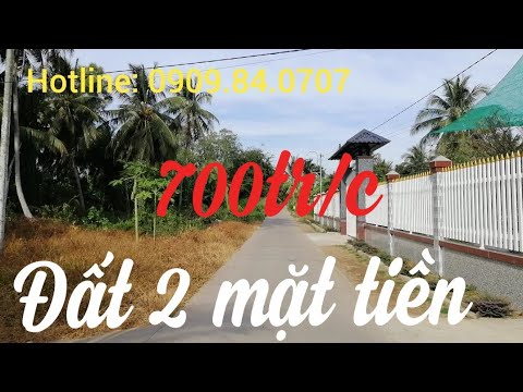 Bd288 Bán đất 2 mặt tien đan 3000m2 giá 700tr/c mua bán nhà đất trà vinh 0909840707