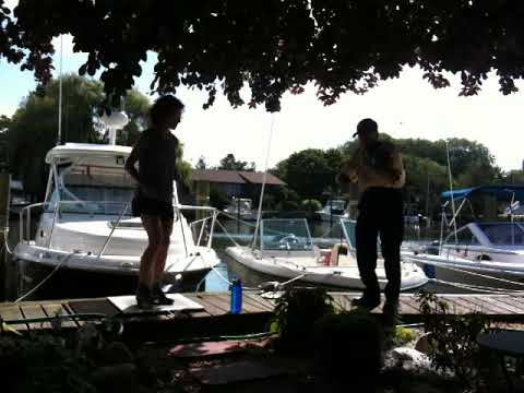 Miss Moonshine and her then 83 yo Father - buckdancing to his fiddling an Irish jig - 2010