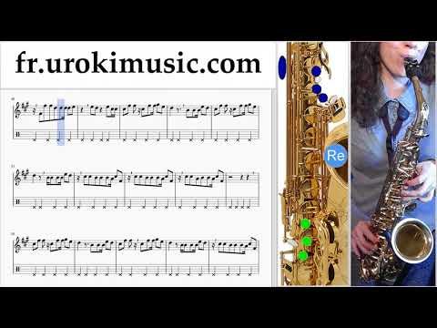 Cours de Saxophone Alto Shakira - Me Enamoré Tuto Partitions Partie#2 um-i829