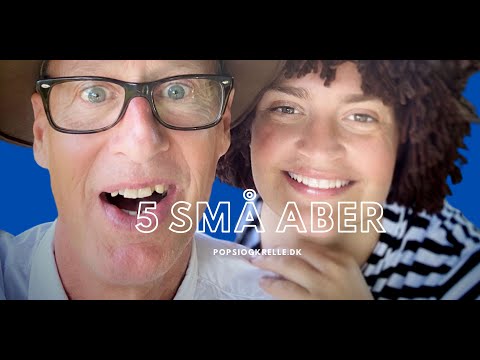 5 små aber sad på en gren | Fra Sommercirkus 2018 | Børnesang med fagter | Popsi og Krelle