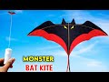 MONSTER BAT kite , how to make bat kite , flying paper kite , patang kese banate hai , patangbazi