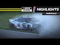 Tyler Reddick spins and loses a tire in Nashville