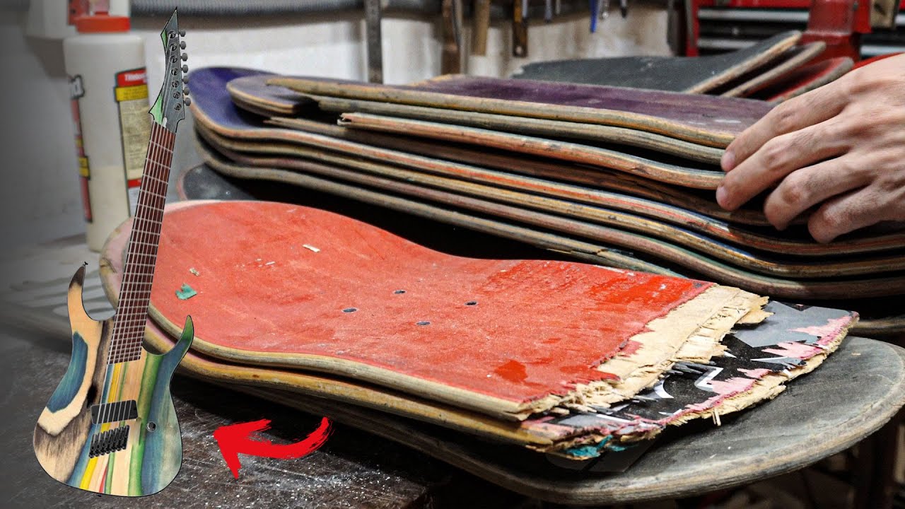 Making a Guitar out of Broken Skateboards - Part 1