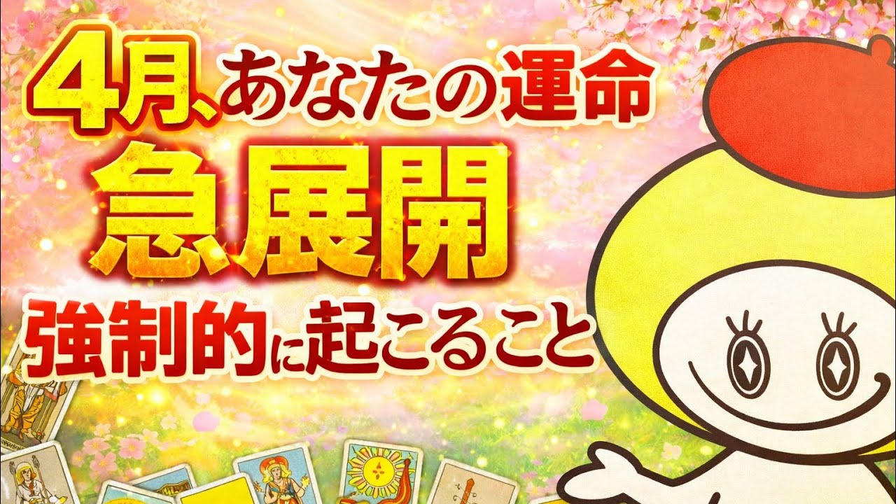 ４月あなたの運命‼️タロット占いリーディング‼️キャメレオン竹田