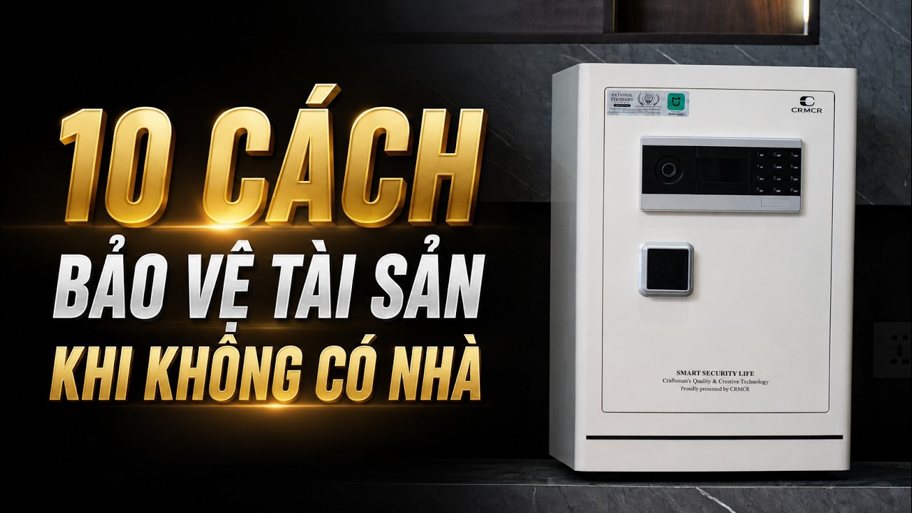 Két sắt Xiaomi CRMCR 60LE Thép đặc nguyên khối - Khóa vân tay điện tử định danh người dùng cảnh trộm báo điện thoại