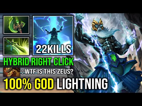 WTF 100% Unlimited Lightning Max Speed Right Click Zeus with Carry Butterfly Parasma Dota 2