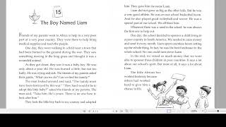 One Story A Day Level 3 Book 1 Day 15: The Boy Named Liam