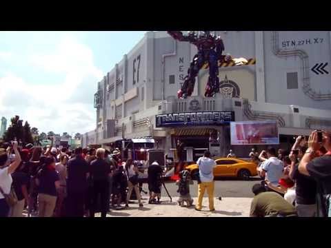 Transformers The Ride - 3D Orlando Grand Opening Part 6 - General Morshower + Decepticons attack!
