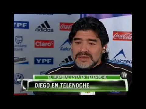 Declaraciones de Maradona despues de escuchar "Para verte gambetear"