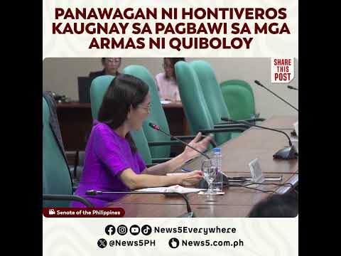 Hontiveros, nanawagan sa PNP na bawiin na ang mga armas ni Quiboloy