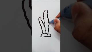 How to Draw a Aquatic Plant #shorts