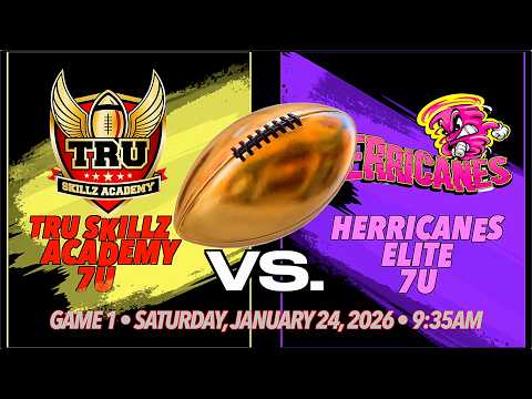 TRU SKILLZ ACADEMY • GIRLS 7U • UNRIVALED FLAG • GAME 1 vs. HERRICANES ELITE 7U • January 24, 2026