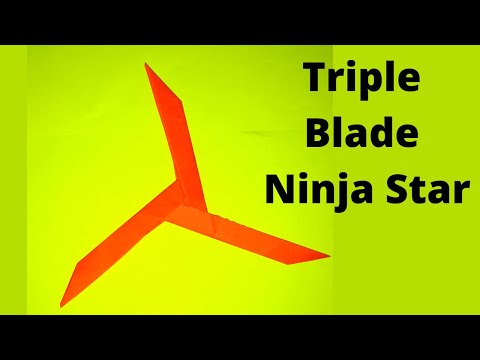 How to Make a Paper Triple Blade Ninja Star Boomerang - Origami