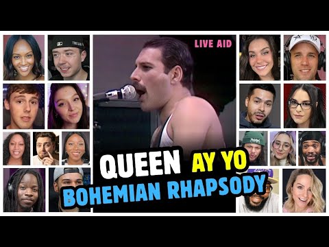Queen - Bohemian Rhapsody & Ay Yo (Live Aid 1985) Reaction Compilation