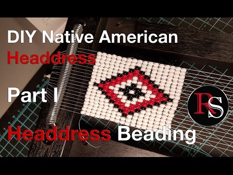 Part I - Headdress Beading - DIY Native American Headdress / War Bonnet Video